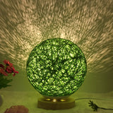 Amazon Hot Selling Creative Linen Table Lamp Novel and Unique LED Intelligent USB7 Color RGB16 Color Remote Control Rattan Ball Lamp